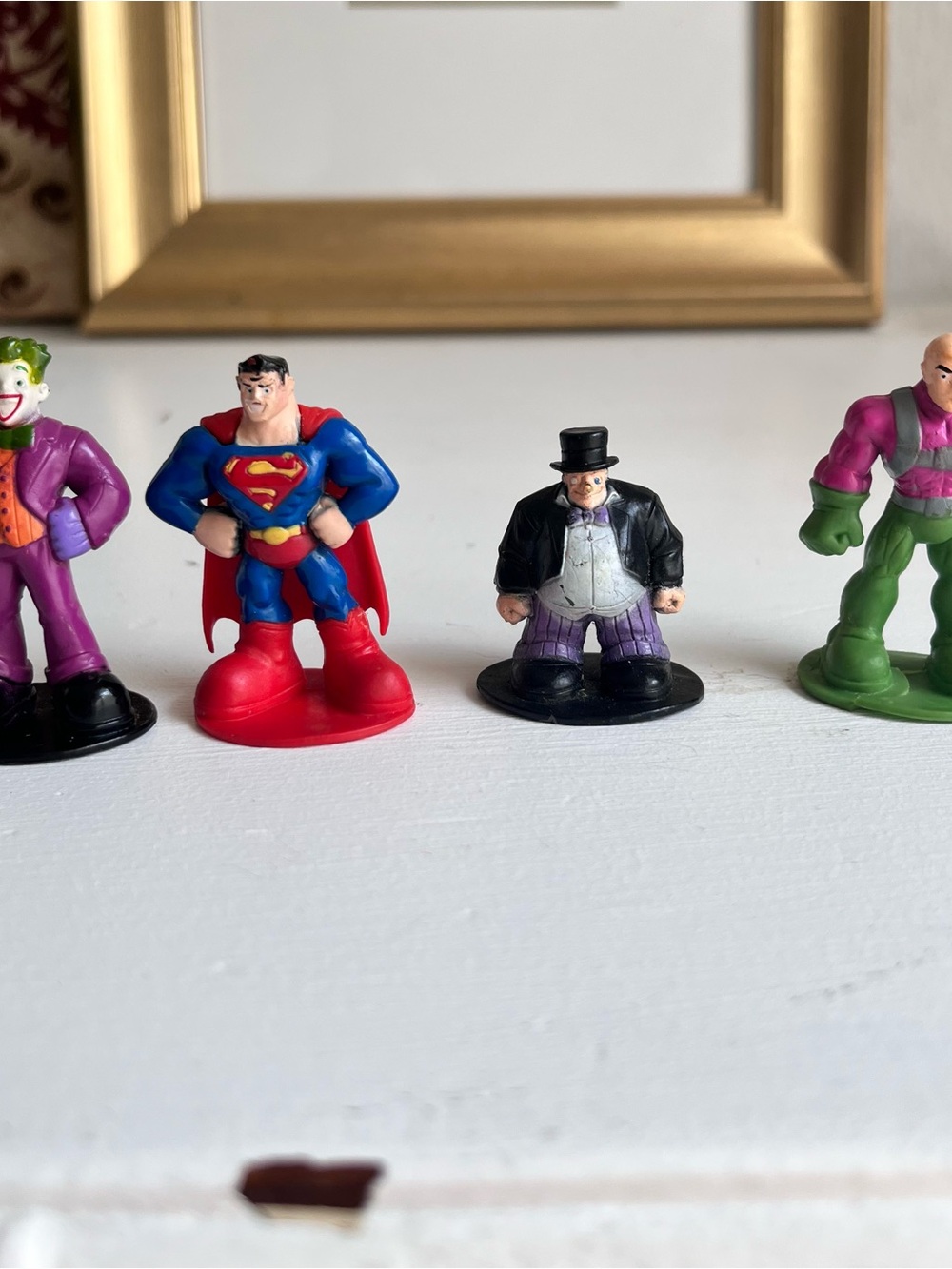 DC Comics mini action figures Penguin, Lex Luthor, Joker, Superman
